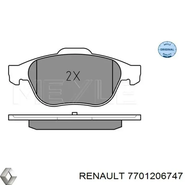 Купить 7701206747 Renault (RVI) Колодки тормозные