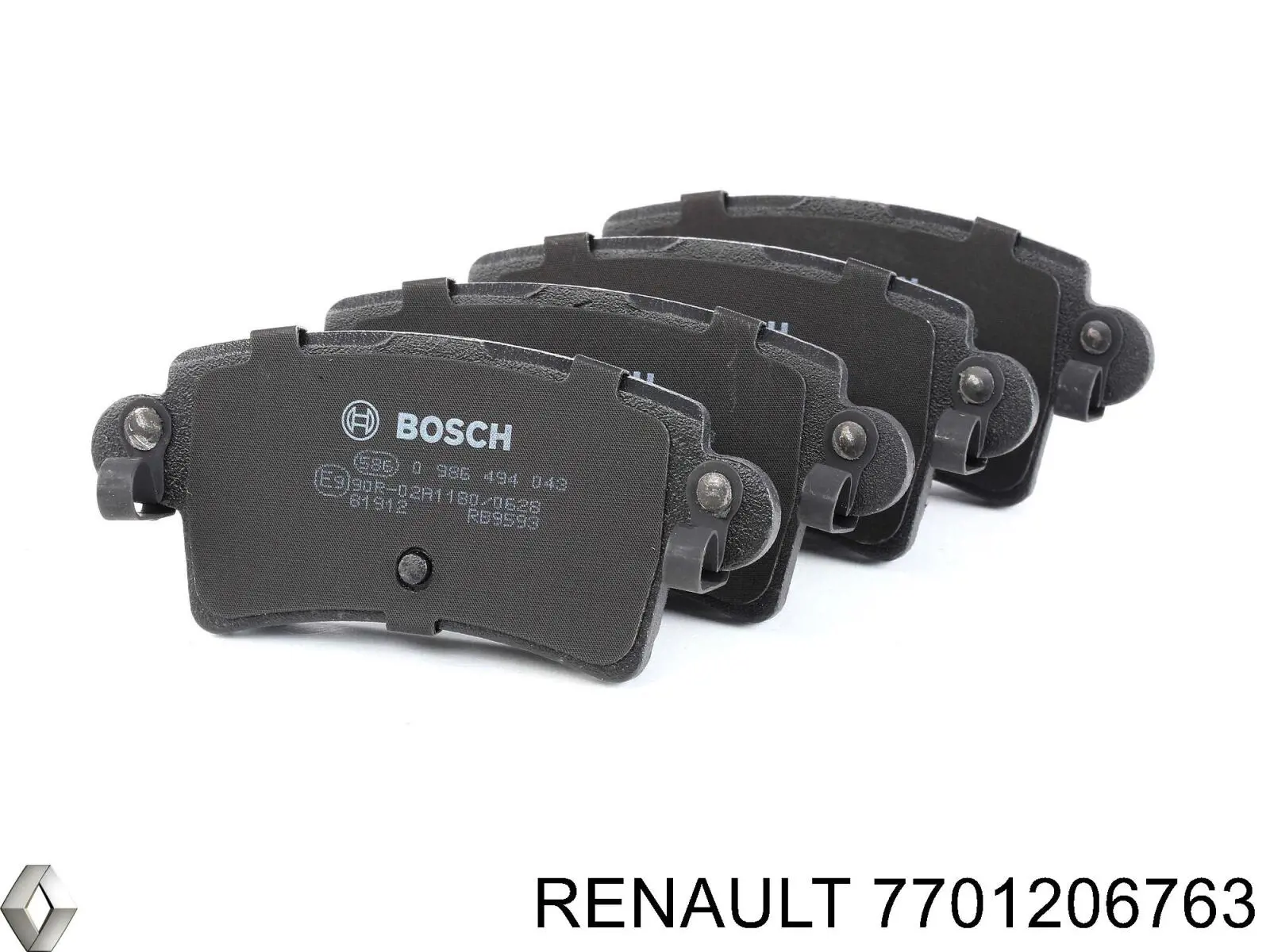 Задние дисковые колодки Renault (RVI) 7701206763