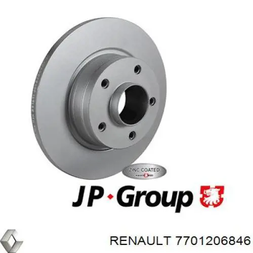 Купить 7701206846 Renault (RVI) Диск тормозной задний