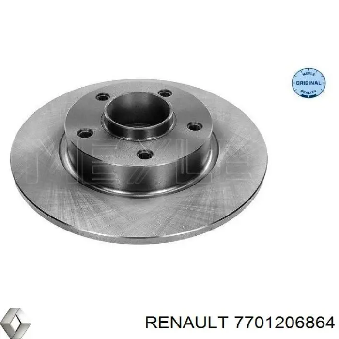 Тормозные диски 7701206864 Renault (RVI)