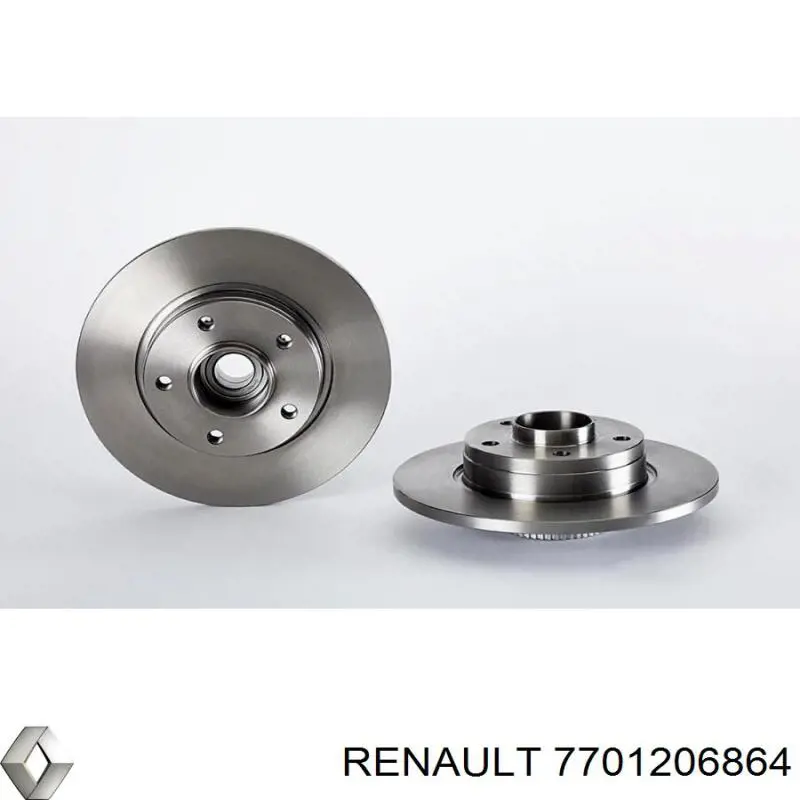 Тормозные диски 7701206864 Renault (RVI)