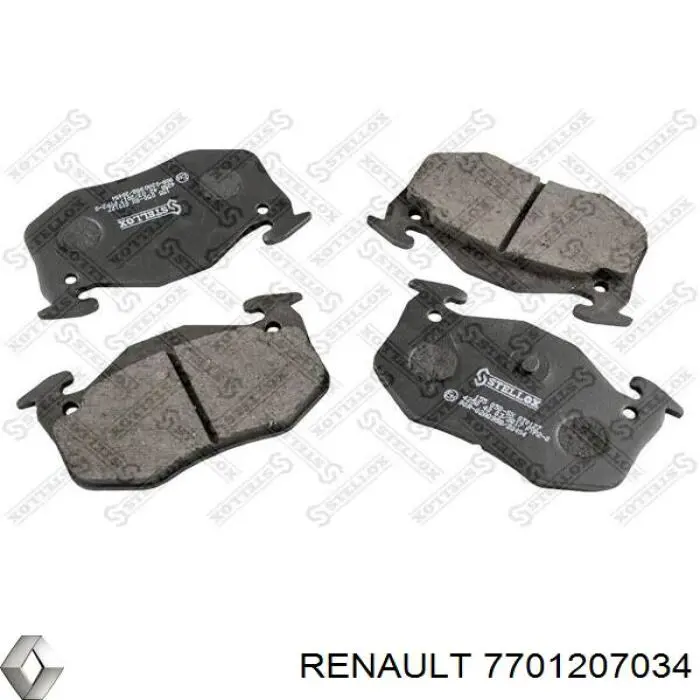 Купить 7701207034 Renault (RVI) Колодки тормозные задние, дисковые