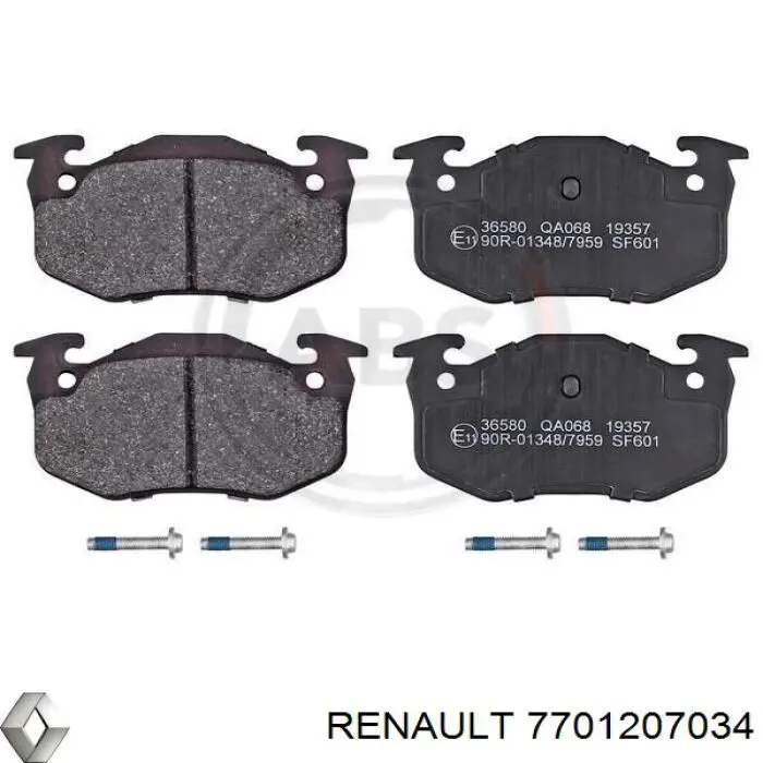 Колодки дисковые  Renault (RVI) 7701207034 цена, от 13.64 USD