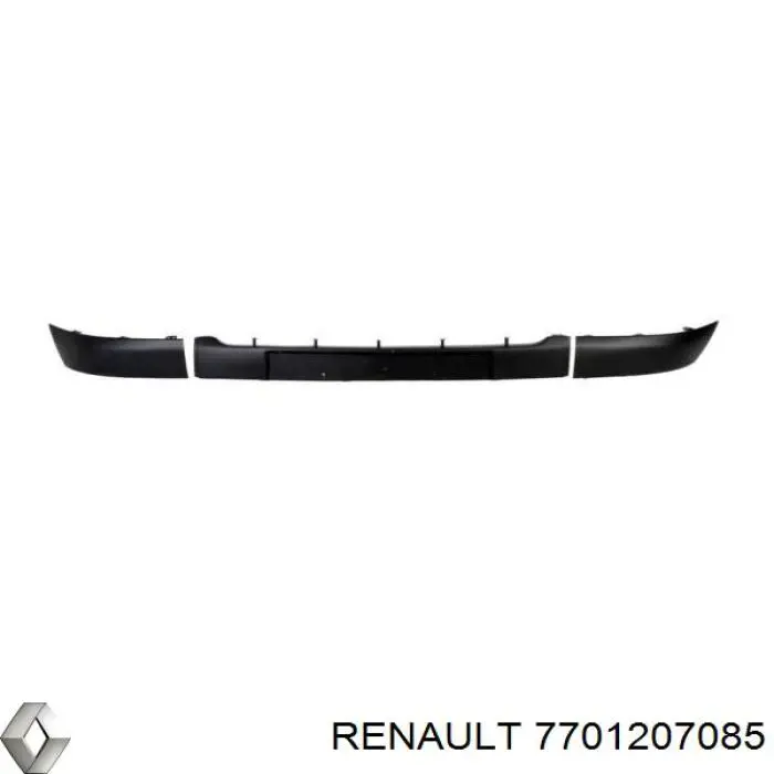 Накладка бампера переднего 7701207085 Renault (RVI)