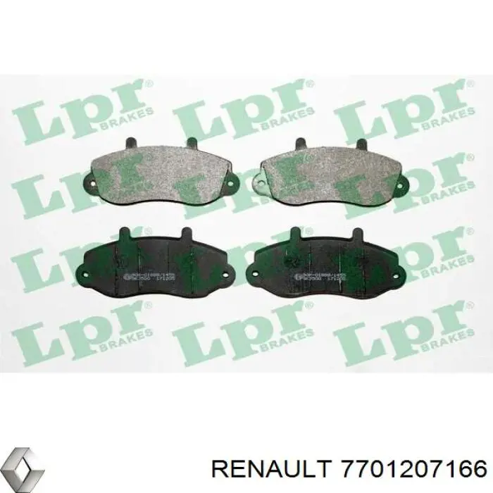 7701207166 Renault (RVI) колодки тормозные передние дисковые