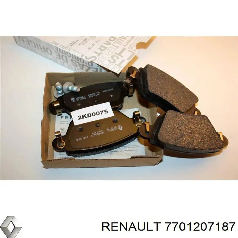 Задние тормозные колодки 7701207187 Renault (RVI)