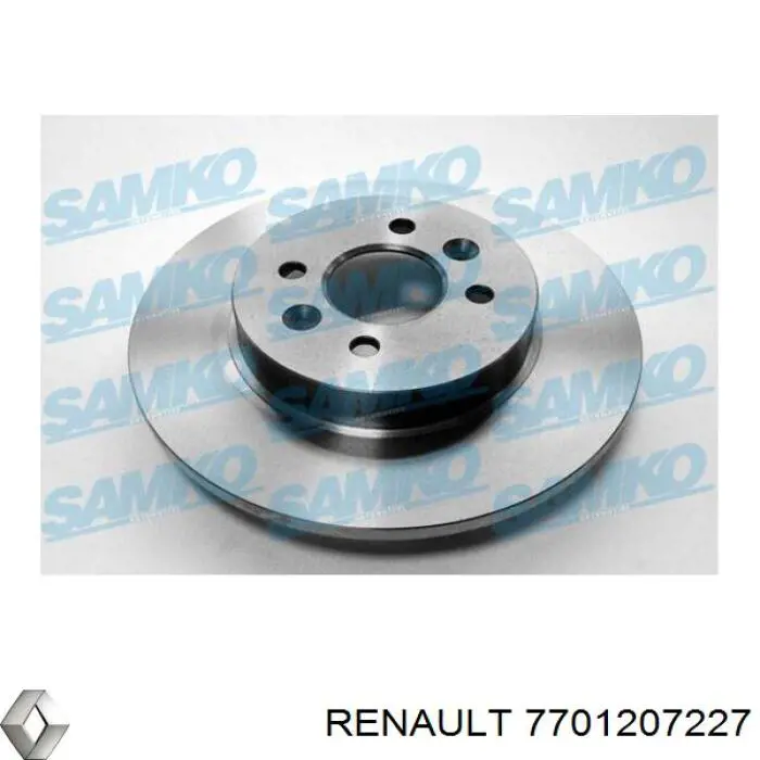 Тормозные диски 7701207227 Renault (RVI)