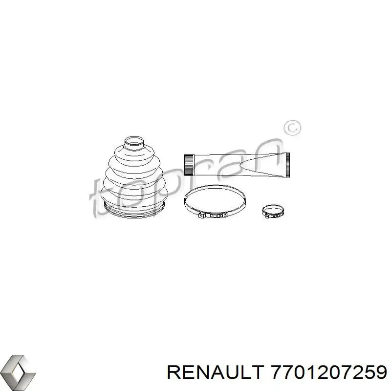Чехол шруса Renault (RVI) 7701207259 цена, от 8.88 USD