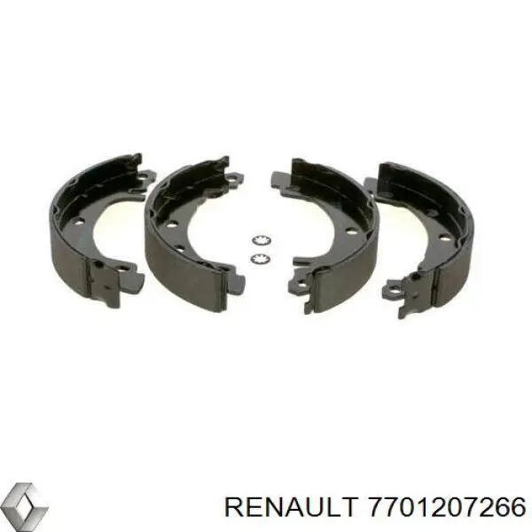 Купить 7701207266 Renault (RVI) Задние барабанные тормозные колодки