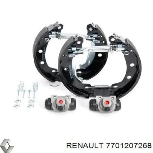 7701207268 Renault (RVI) колодки тормозные задние барабанные, в сборе с цилиндрами, комплект