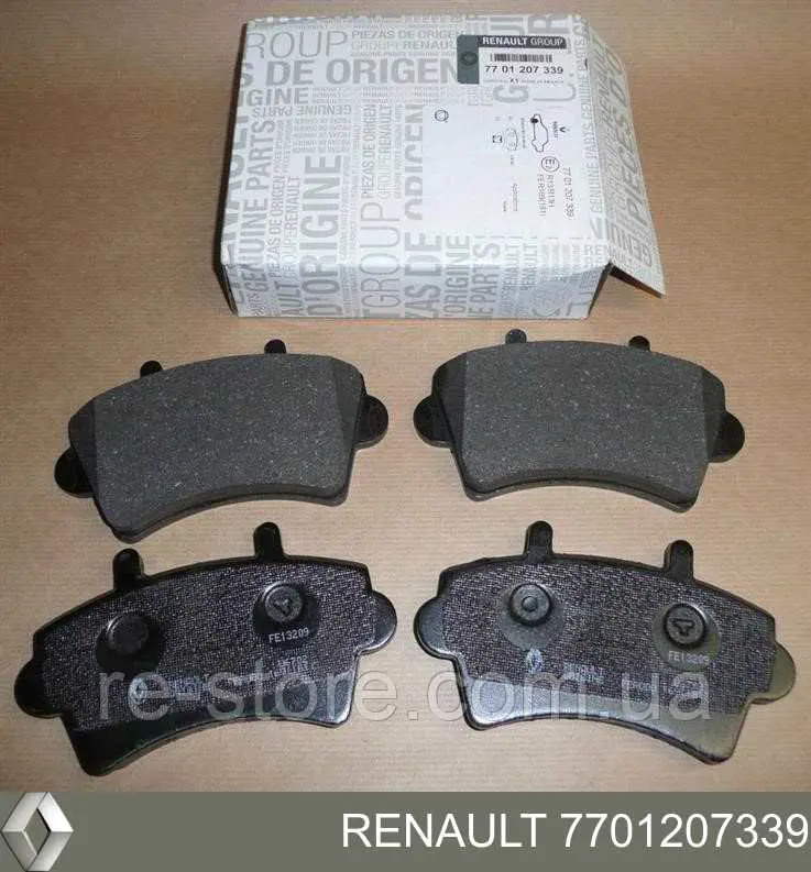Колодки тормозные передние дисковые Renault (RVI) 7701207339