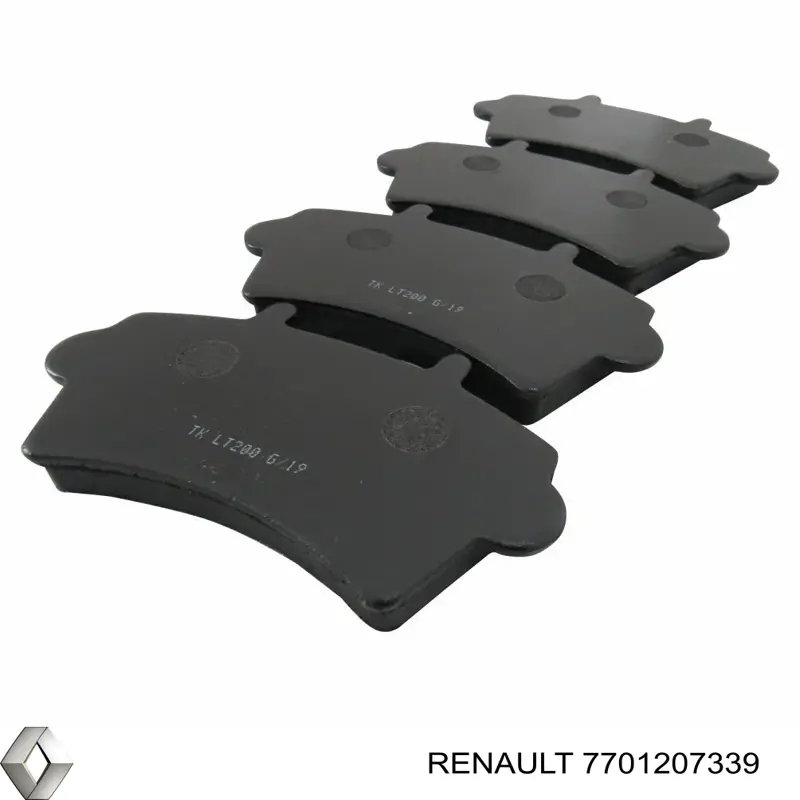 Передние тормозные колодки 7701207339 Renault (RVI)