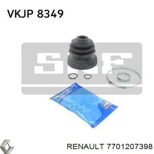 Купить 7701207398 Renault (RVI) Пыльник гранаты внутренний, передней полуоси
