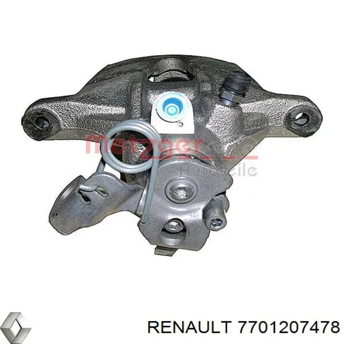 Суппорт тормозной задний правый 7701207478 Renault (RVI)