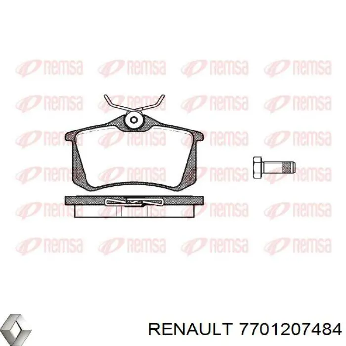 Колодки дисковые  Renault (RVI) 7701207484 цена, от 21.40 USD