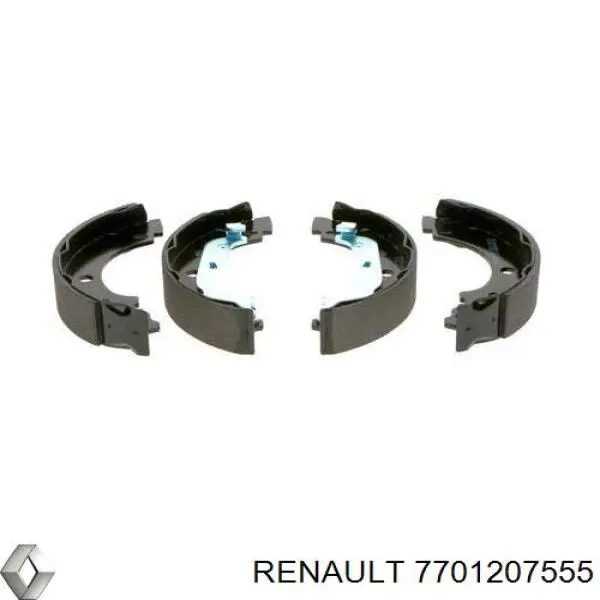 Купить 7701207555 Renault (RVI) Задние барабанные тормозные колодки