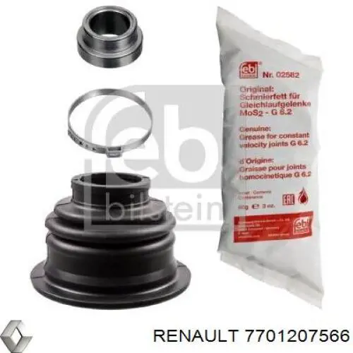 Пыльник ШРУСа передней полуоси внутренний левый 7701207566 Renault (RVI)