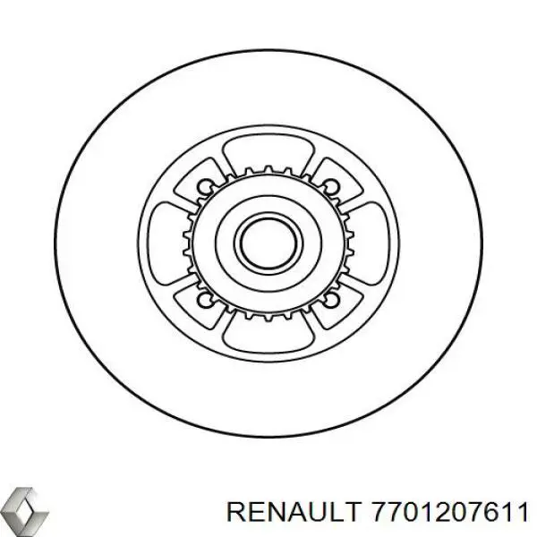 Купить 7701207611 Renault (RVI) Диск тормозной задний