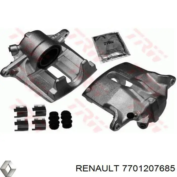 7701207685 Renault (RVI) suporte do freio dianteiro esquerdo