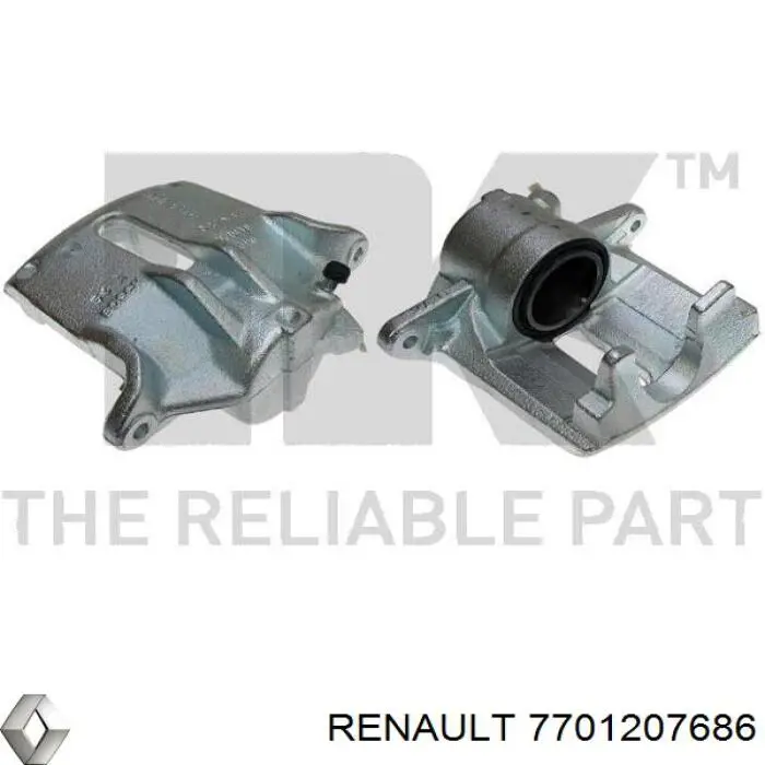 Купить 7701207686 Renault (RVI) Суппорт тормозной передний правый