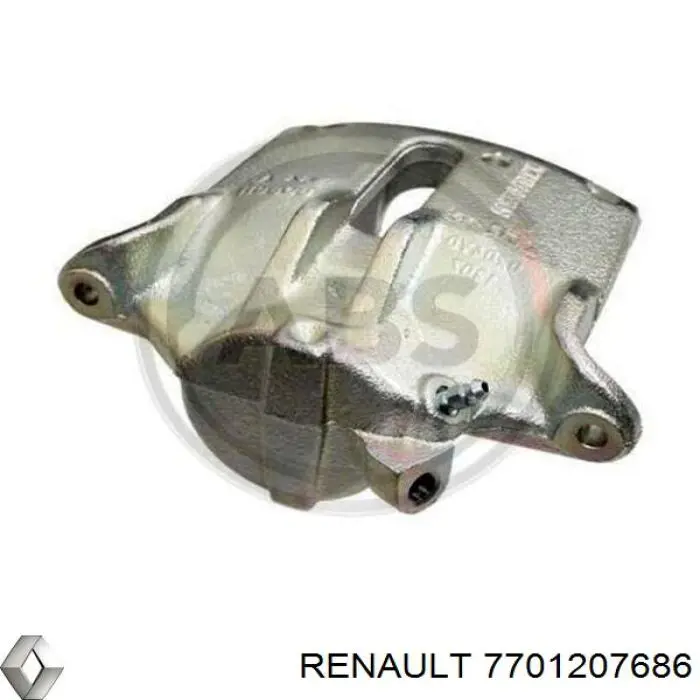 Суппорт тормозной передний правый 7701207686 Renault (RVI)