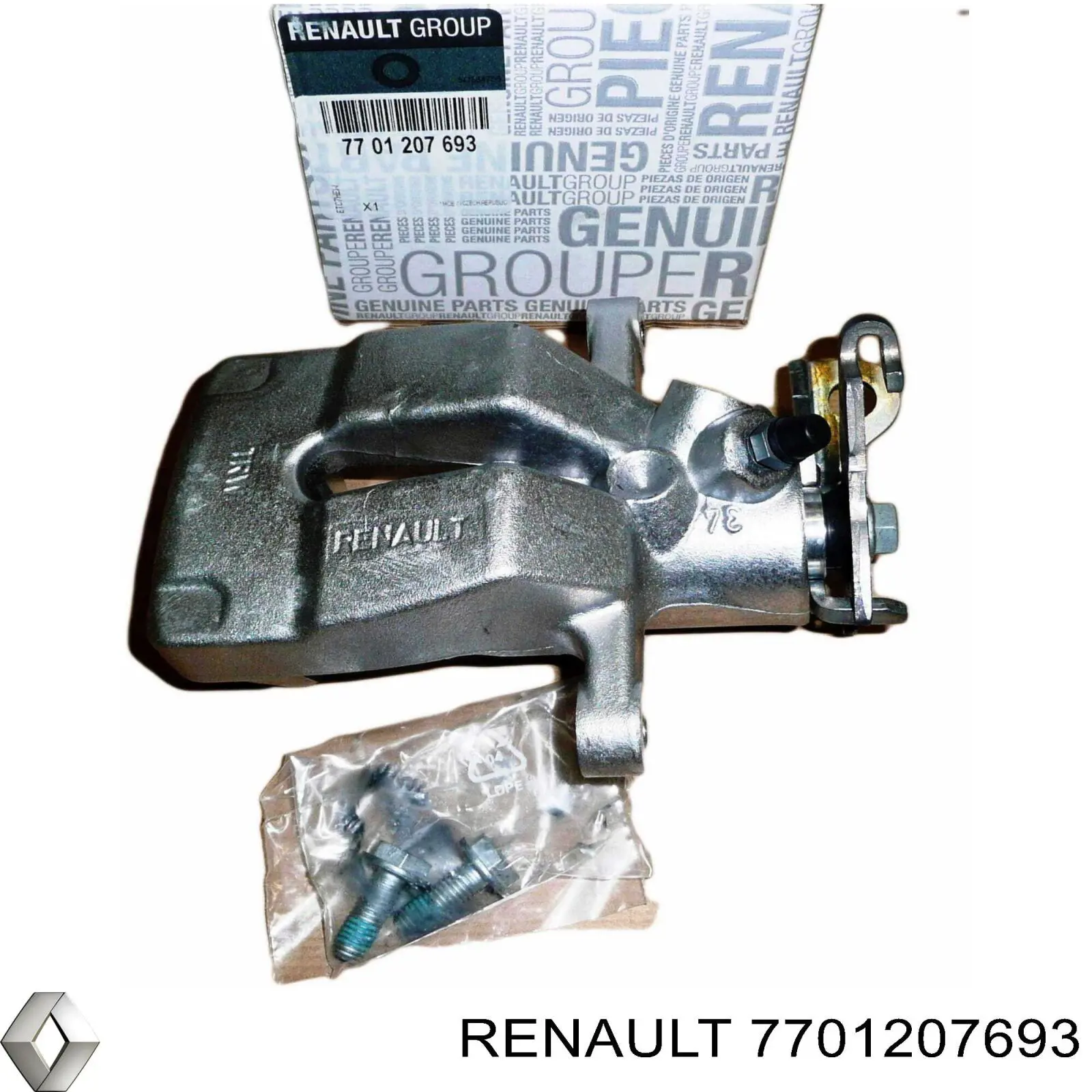 Суппорт задний левый 7701207693 Renault (RVI)