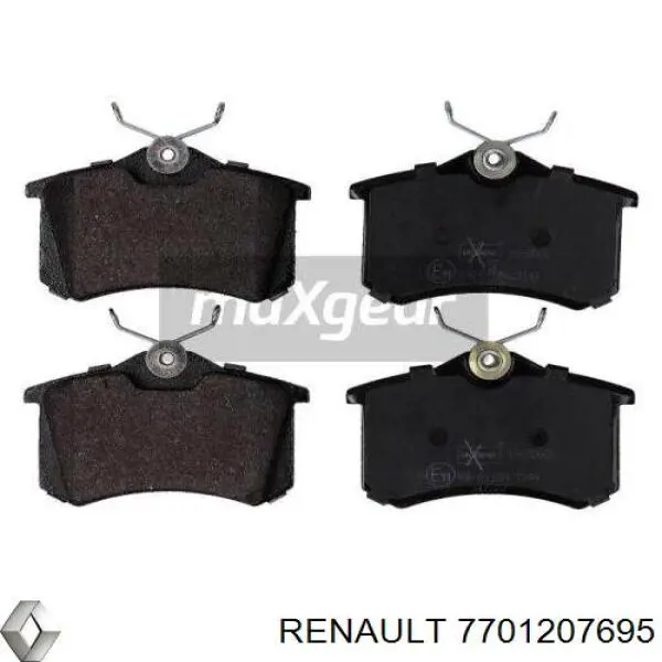 Задние тормозные колодки 7701207695 Renault (RVI)