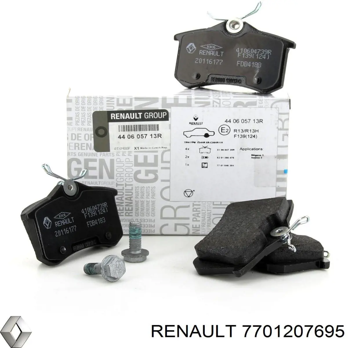 Купить 7701207695 Renault (RVI) Колодки тормозные задние, дисковые