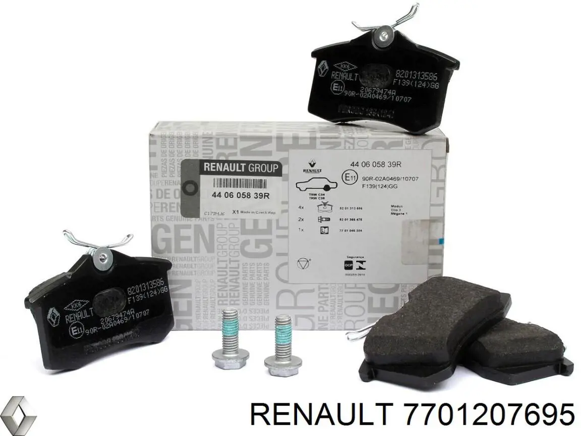 Колодки дисковые  Renault (RVI) 7701207695 цена, от 14.06 USD