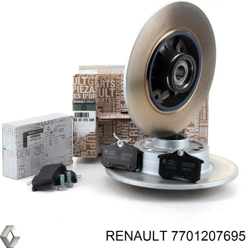 7701207695 Renault (RVI) колодки тормозные задние дисковые