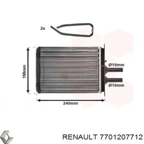 Радиатор печки (отопителя) Renault (RVI) 7701207712 цена, от 34.97 USD