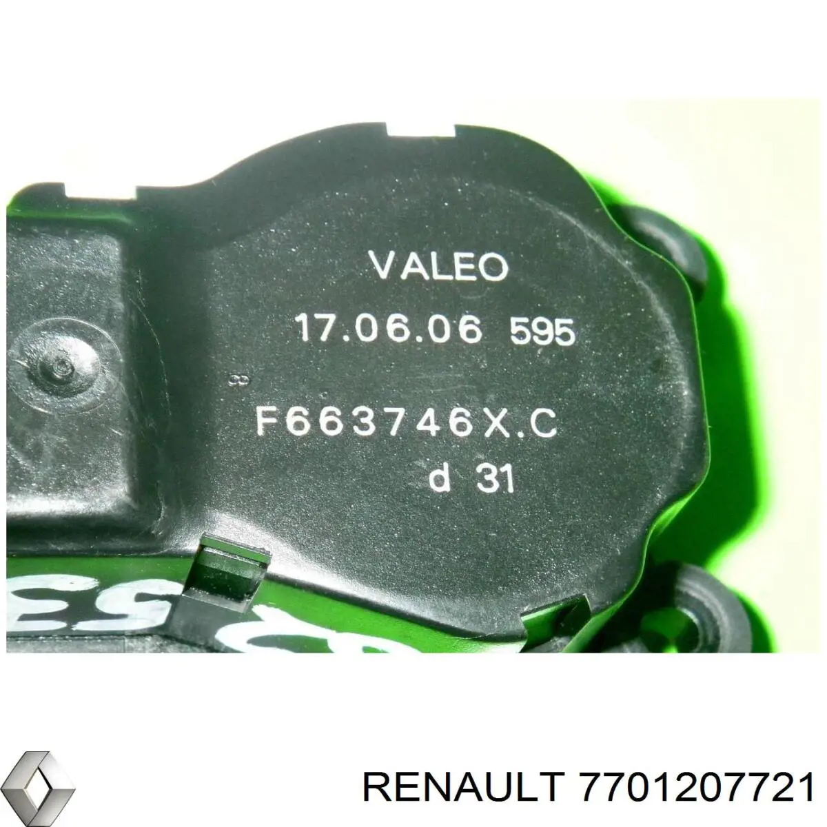 Клапан привода заслонки EGR Renault (RVI) 7701207721