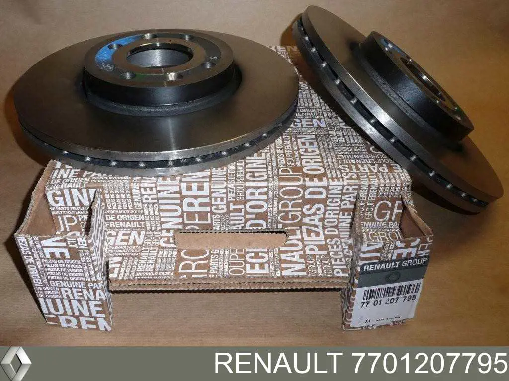 7701207795 Renault (RVI) disco do freio dianteiro