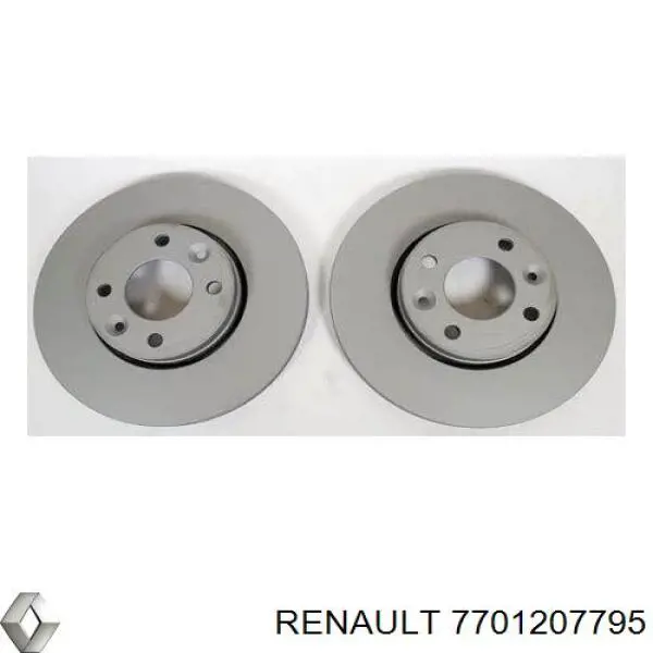 Freno de disco delantero 7701207795 Renault (RVI)