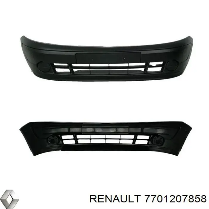 7701207858 Renault (RVI) placa sobreposta do pára-choque dianteiro
