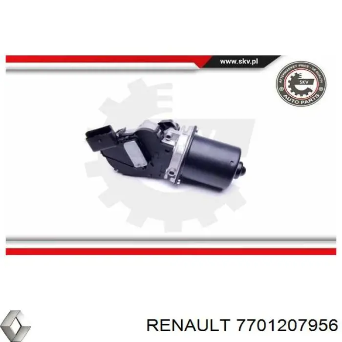 7701207956 Renault (RVI) motor de limpador pára-brisas do pára-brisas