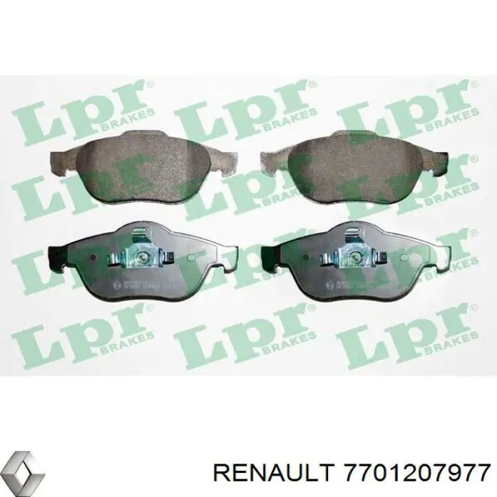 Передние тормозные колодки 7701207977 Renault (RVI)