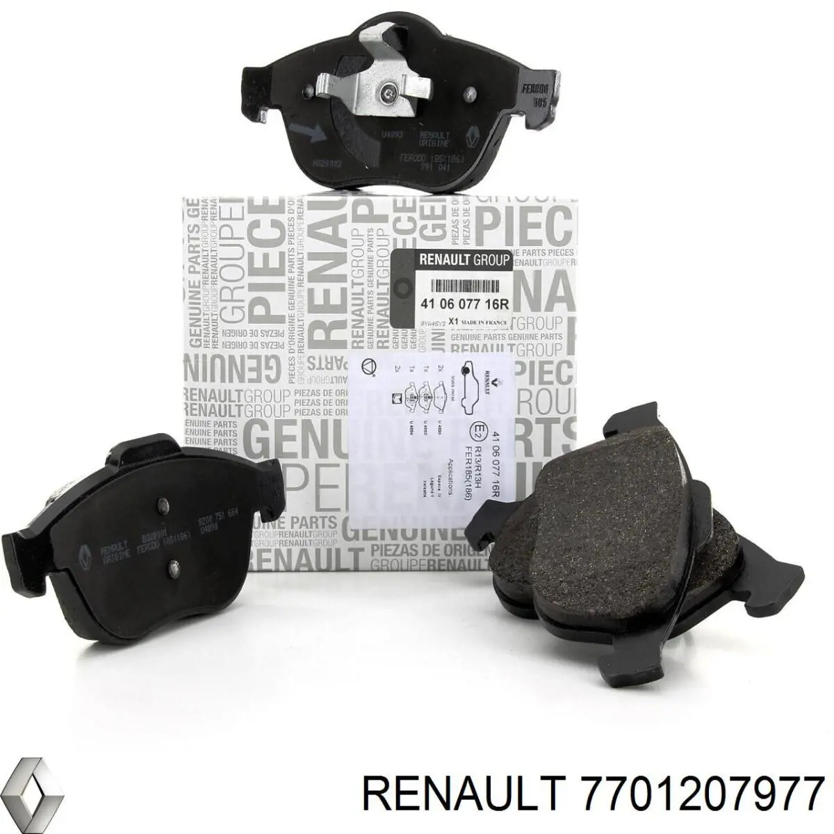 Pastillas freno delanteras 7701207977 Renault (RVI)