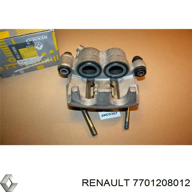 7701208012 Renault (RVI) suporte do freio dianteiro esquerdo