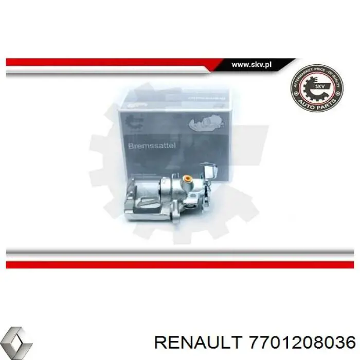 Суппорт задний левый 7701208036 Renault (RVI)
