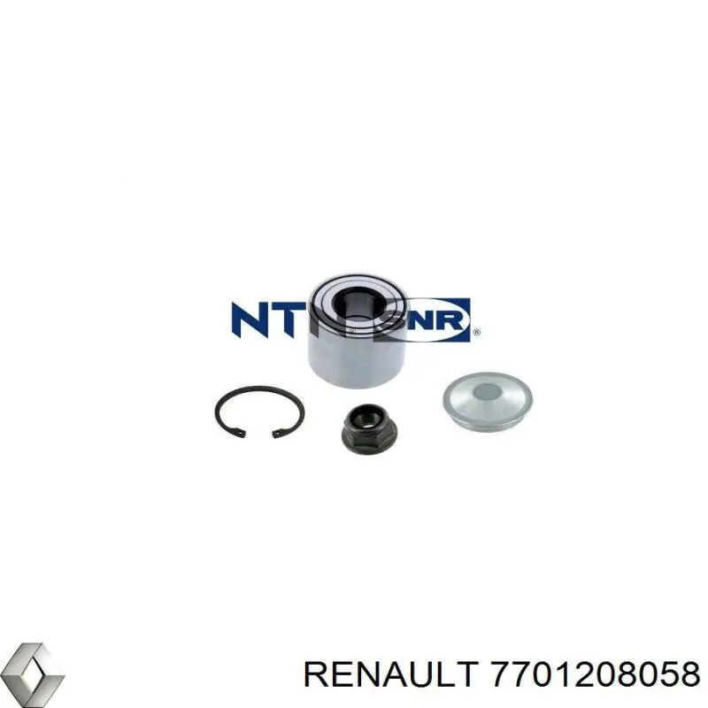 Rolamento de cubo traseiro 7701208058 Renault (RVI)