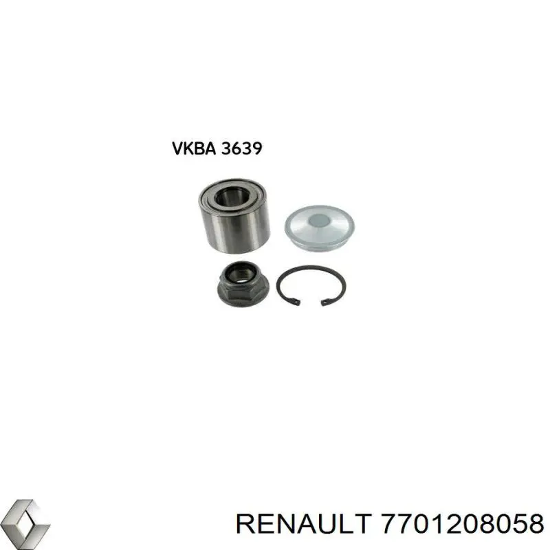 Compre 7701208058 Renault (RVI) Rolamento de cubo traseiro