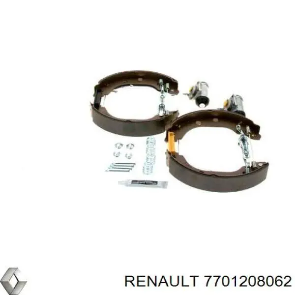 7701208062 Renault (RVI) колодки тормозные задние барабанные, в сборе с цилиндрами, комплект