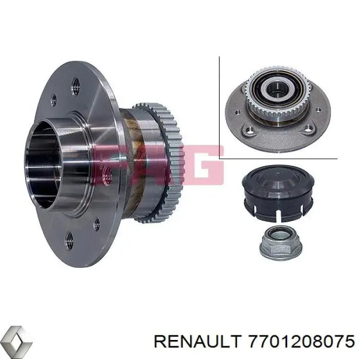 Ступицы задних колес Renault (RVI) 7701208075 цена, от 36.61 USD