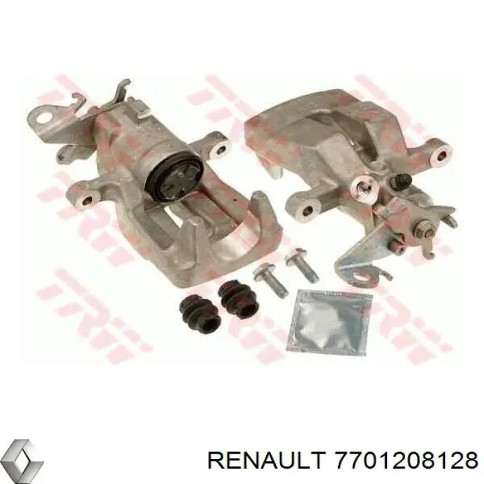 Pinza de freno trasero derecho 7701208128 Renault (RVI)