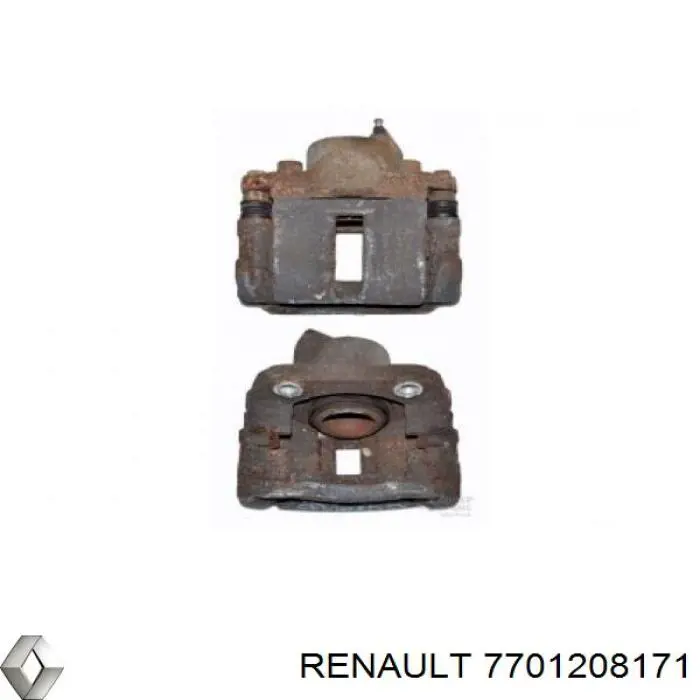 Суппорт тормозной передний левый 7701208171 Renault (RVI)