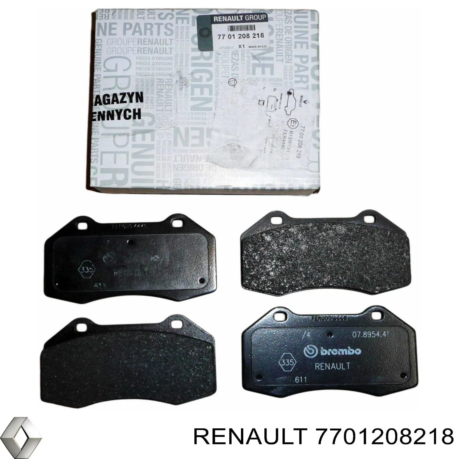 Колодки Renault (RVI) 7701208218 цена, от 42.58 USD
