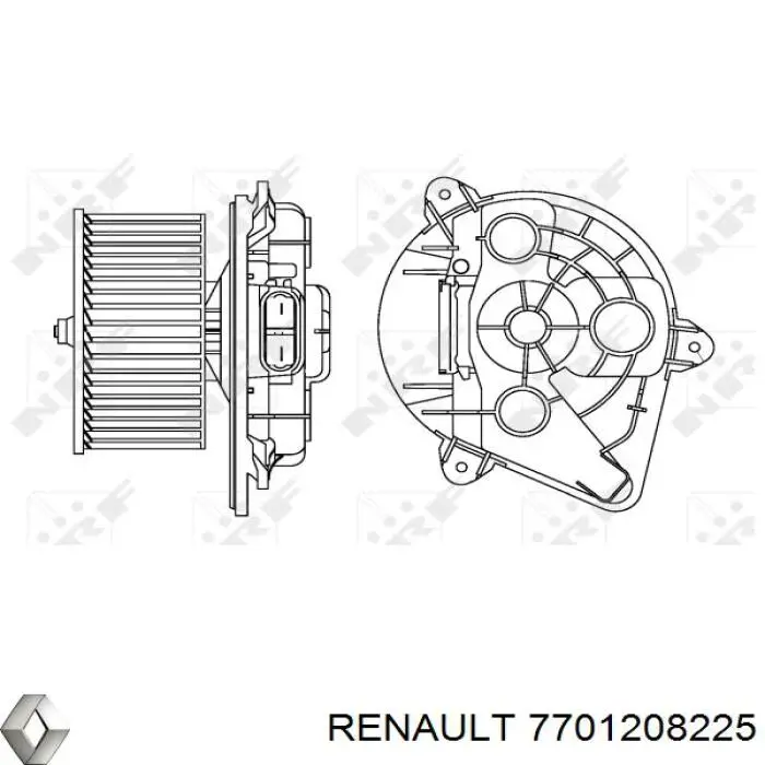 7701208225 Renault (RVI) motor de ventilador de forno (de aquecedor de salão)