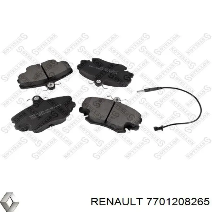 Передние тормозные колодки 7701208265 Renault (RVI)