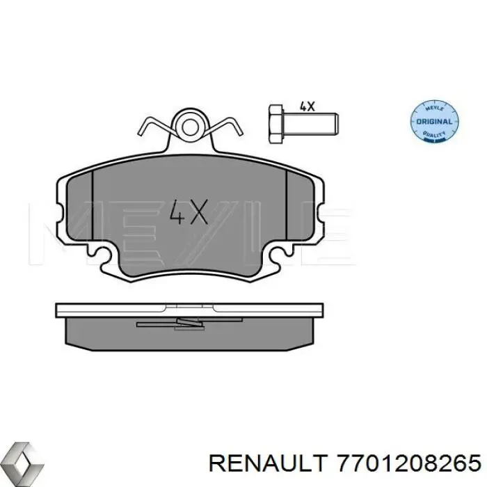 Колодки Renault (RVI) 7701208265 цена, от 19.56 USD